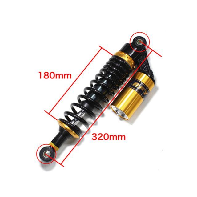 【メーカー直送】スーパーバリュー リアサスペンション タンク 320mm カラー ブラック /ゴールド supervalue_2