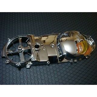 KN企画 マジェスティー125 クランクケースカバー（YAMAHA純正ベースをメッキ） kn926