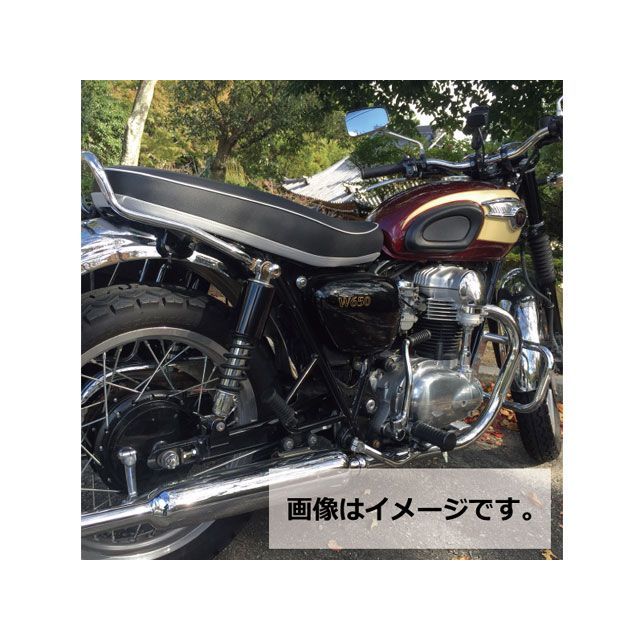 グロンドマン W650 W650（99年 EJ650A1/C1） 国産シートカバー 張替 イエロー ライン シルバーライン 仕様 青パイピング Gr…_1