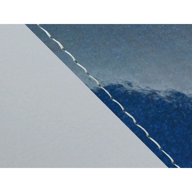 グロンドマン W650 W650（99年 EJ650A1/C1） 国産シートカバー 張替 エナメルメタリックブルー ライン グレーライン 仕様 透明…の通販は