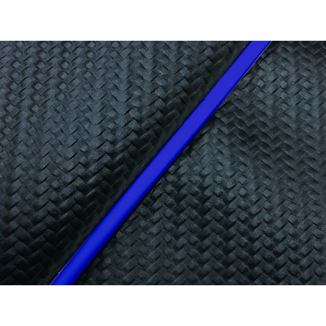 グロンドマン W650 W650（99年 EJ650A1/C1） 国産シートカバー 張替 カーボンブラック ライン - 仕様 青パイピング Gron…