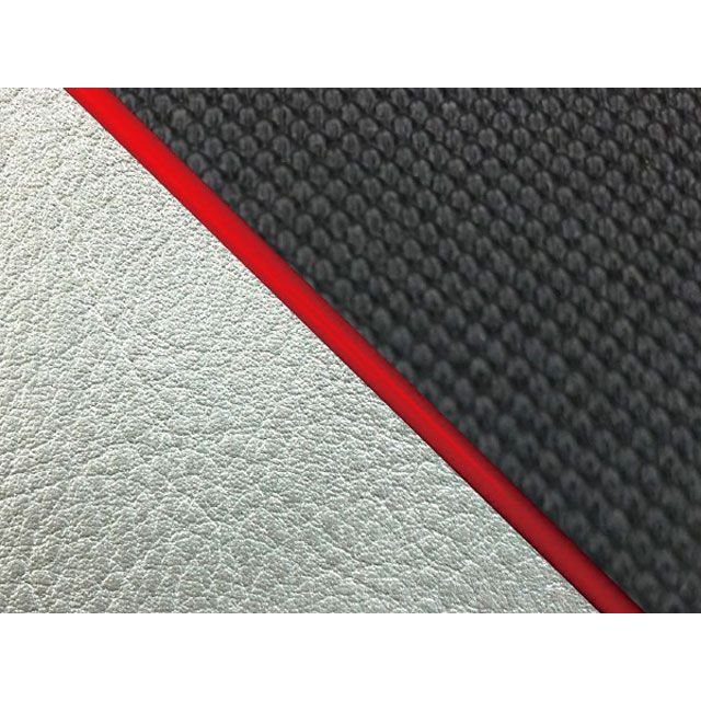 グロンドマン W650 W650（99年 EJ650A1/C1） 国産シートカバー 張替 スベラーヌブラック ライン シルバーライン 仕様 赤パイピ…