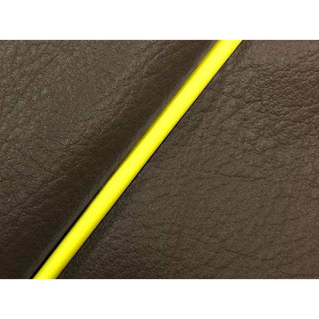 グロンドマン W650 W650（99年 EJ650A1/C1） 国産シートカバー 張替 ダークブラウン ライン - 仕様 黄パイピング Grond…の通販は 10,654円