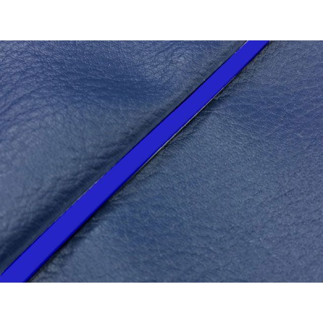グロンドマン W650 W650（99年 EJ650A1/C1） 国産シートカバー 張替 ネイビー ライン - 仕様 青パイピング Grondeme…