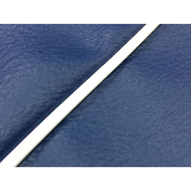 グロンドマン W650 W650（99年 EJ650A1/C1） 国産シートカバー 張替 ネイビー ライン - 仕様 白パイピング Grondeme…