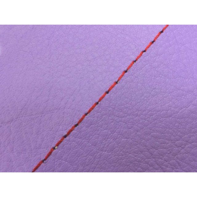 グロンドマン W650 W650（99年 EJ650A1/C1） 国産シートカバー 張替 パープル ライン - 仕様 赤ステッチ Grondement