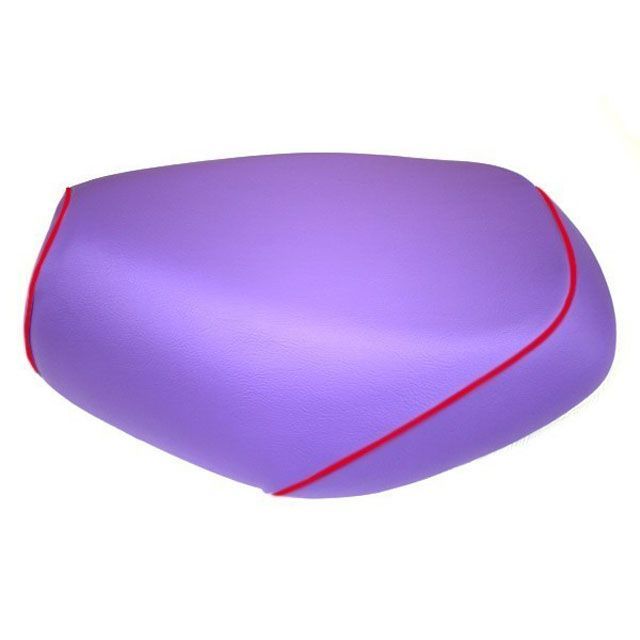 グロンドマン W650 W650（99年 EJ650A1/C1） 国産シートカバー 張替 パープル ライン - 仕様 赤パイピング Grondeme…