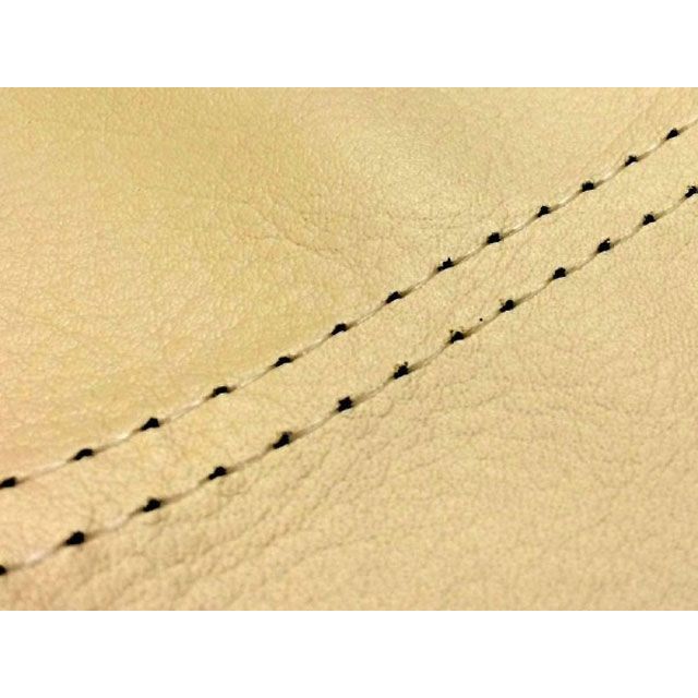 グロンドマン W650 W650（99年 EJ650A1/C1） 国産シートカバー 張替 ベージュ ライン - 仕様 透明ダブルステッチ Grond…