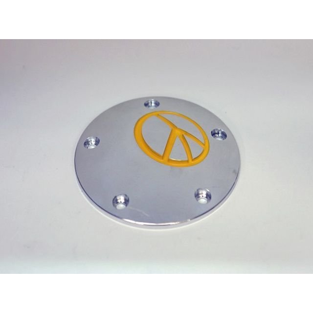 ミスミエンジニアリング ハーレー タイマーカバー ピースボール カラー イエロー タイプ 2穴（ヨコ） MISUMI ENGINIEERING バイクの通販は