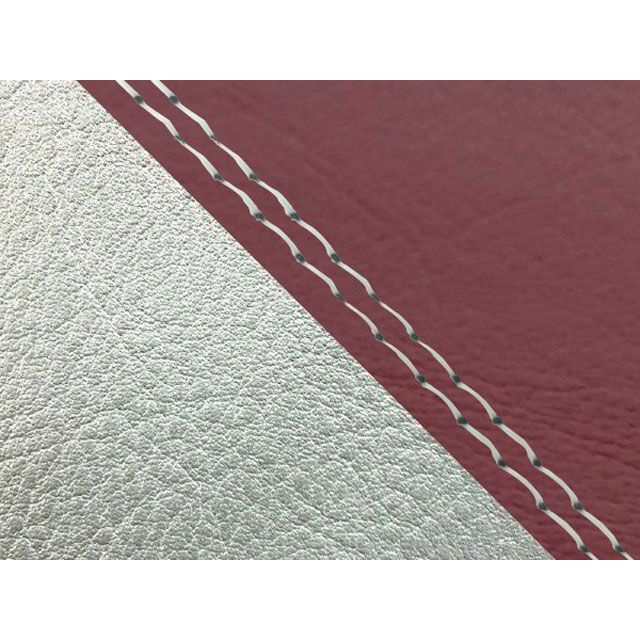 グロンドマン W650 W650（99年 EJ650A1/C1） 国産シートカバー 張替 ワインレッド ライン シルバーライン 仕様 透明ダブルステ…