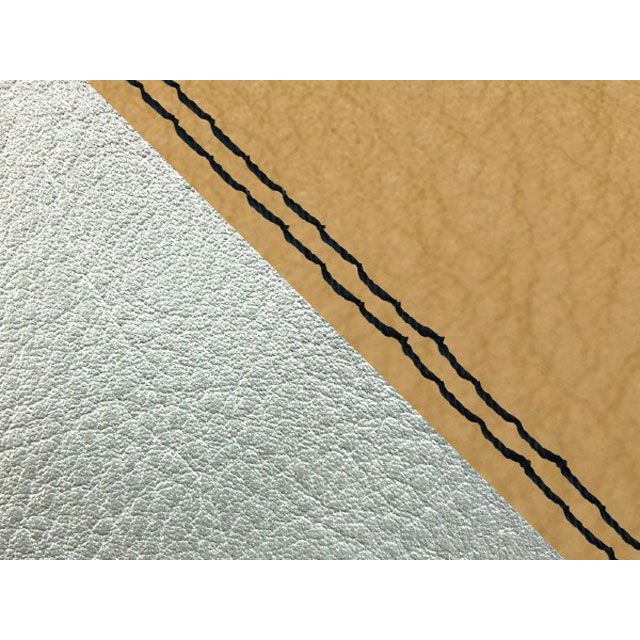 グロンドマン W650 W650（99年 EJ650A1/C1） 国産シートカバー 張替 黄土色 ライン シルバーライン 仕様 黒ダブルステッチ G…の通販は 10,942円