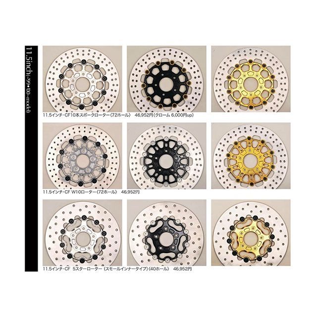 ミスミエンジニアリング ハーレー 純正&社外キャリパー用 ブレーキローター 11.5インチ・CF 5スターローター インナーローター シルバー ロー…の通販は 33,157円