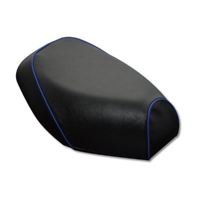 グロンドマン W650 W650（99年 EJ650A1/C1） 国産シートカバー 張替 黒 ライン - 仕様 青パイピング Grondement