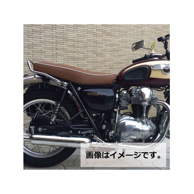 グロンドマン W650 W650（99年 EJ650A1/C1） 国産シートカバー 張替 黒 ライン - 仕様 青パイピング Grondement
