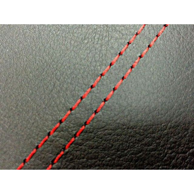 グロンドマン W650 W650（99年 EJ650A1/C1） 国産シートカバー 張替 黒 ライン - 仕様 赤ダブルステッチ Grondement