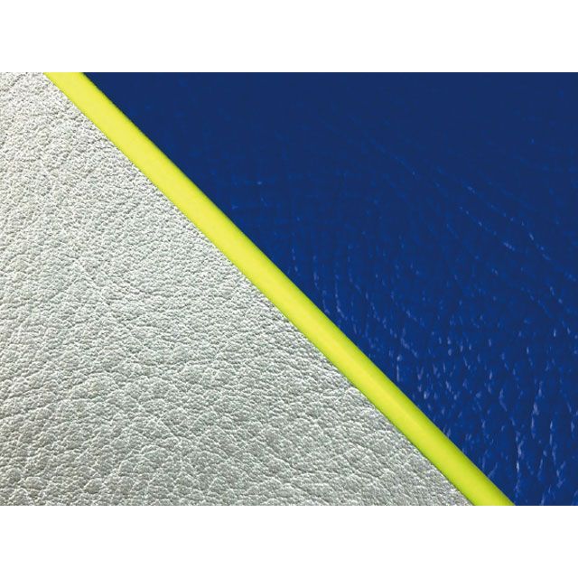 グロンドマン W650 W650（99年 EJ650A1/C1） 国産シートカバー 張替 青 ライン シルバーライン 仕様 黄パイピング Grond…
