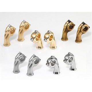 カスタムテック ハーレー 2.5インチプルバックライザー 仕様 1インチ真鍮 サテン KUSTOM TECH バイクの通販は