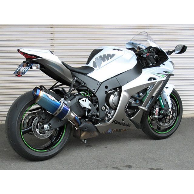 ビートジャパン Ninja ZX-10R NASSERT Evolution Type II スリップオンマフラー サイレンサー ブルーチタン BE…