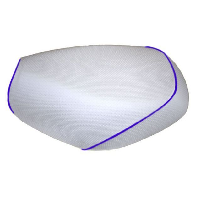 グロンドマン スーナー50SS/Z/100ZZ スーナー50SS/Z/100ZZ 国産シートカバー エンボスホワイト タイプ 張替 仕様 青パイピン…の通販は 5,671円