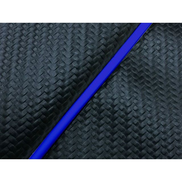 グロンドマン KSR50/80 KSR50/80（KMX50B/80B） 国産シートカバー 張替 カーボンブラック ツートン生地 - 仕様 青パイピ…の通販は