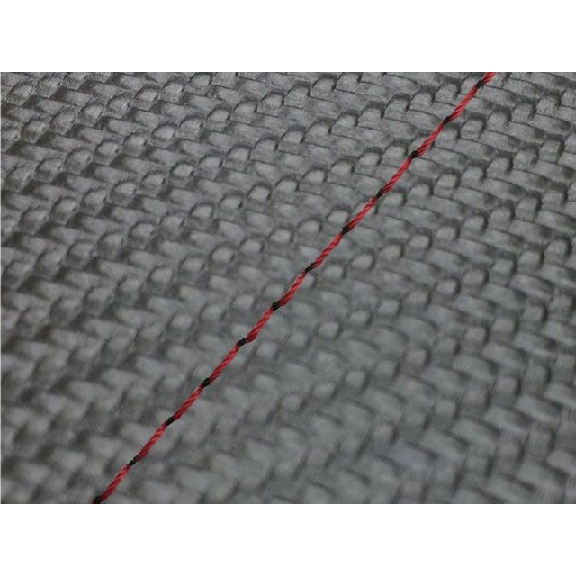 グロンドマン KSR50/80 KSR50/80(KMX50B/80B) 国産シートカバー 張替 カーボンブラック ツートン生地 - 仕様 赤ステッ…