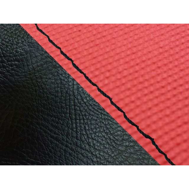 グロンドマン KSR50/80 KSR50/80（KMX50B/80B） 国産シートカバー 張替 スベラーヌレッド ツートン生地 黒 仕様 黒ステッ…の通販はシート