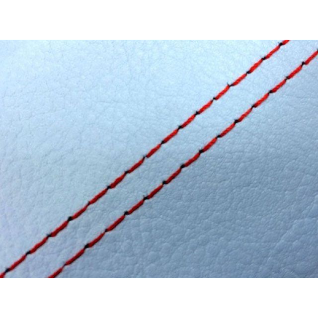 グロンドマン KSR50/80 KSR50/80（KMX50B/80B） 国産シートカバー 張替 ライトブルー ツートン生地 - 仕様 赤ダブルステ…の通販は 6,518円