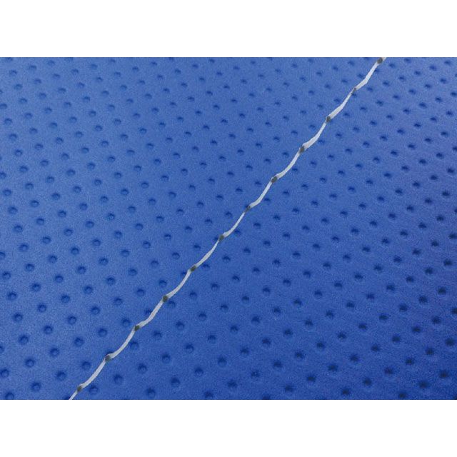 グロンドマン バリオス バリオス（ZR250A） 国産シートカバー フルエンボスブルー タイプ 張替 仕様 透明ステッチ Grondement