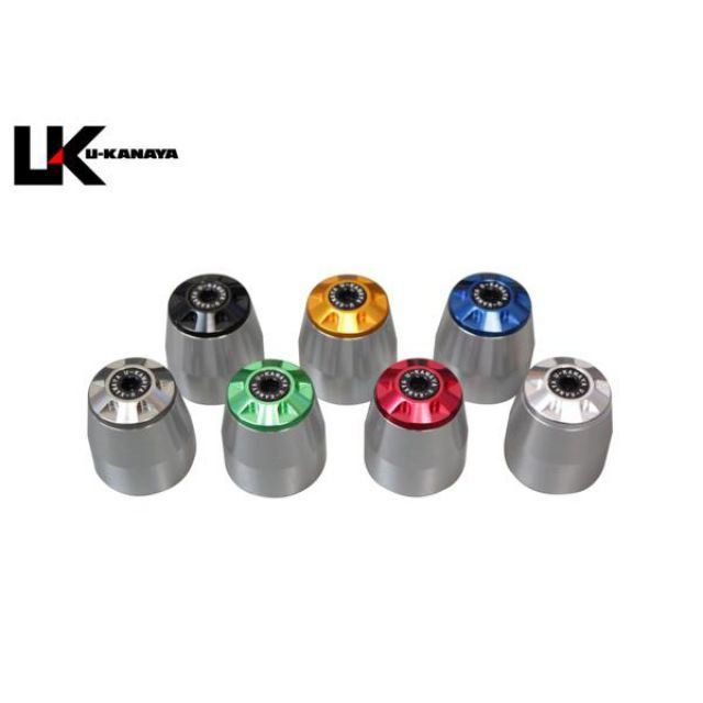 て ユーカナヤ ZX-12R アルミビレットハンドルバーエンド（シルバー