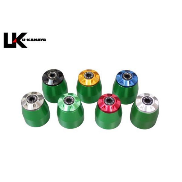 ユーカナヤ ZX-9R アルミビレットハンドルバーエンド（グリーン