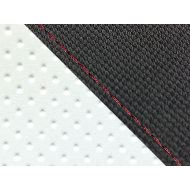 グロンドマン FZ1 フェザー FZ1 フェザー（10年〜）タンデム（リア側） グロンドマン国産シートカバー 張替（スベラーヌブラック・エンボスホワ…