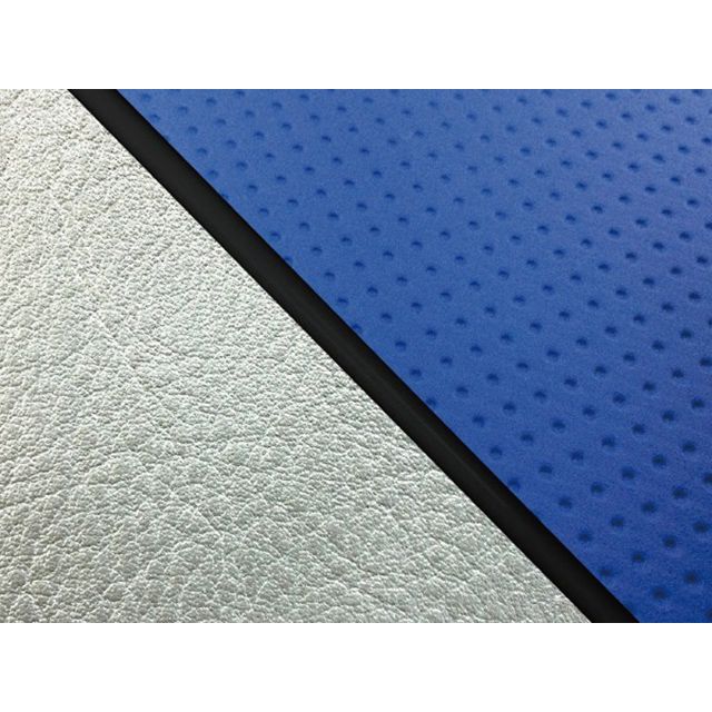 グロンドマン W650 W650（99年 EJ650A1/C1） グロンドマン国産シートカバー 張替（エンボスブルー/シルバーライン） 仕様 黒パイ…