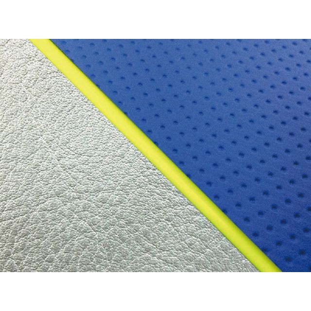 グロンドマン W650 W650（99年 EJ650A1/C1） グロンドマン国産シートカバー 張替（エンボスブルー/シルバーライン） 仕様 黄パイ…の通販は