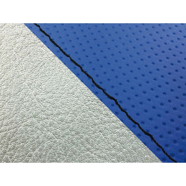 グロンドマン W650 W650（99年 EJ650A1/C1） グロンドマン国産シートカバー 張替（エンボスブルー/シルバーライン） 仕様 黒ステ…