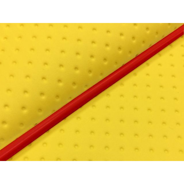 グロンドマン シャリー50 シャリー50丸型6V 1/2型 カブトフェンダー グロンドマン国産シートカバー 張替（フルエンボスイエロー） 仕様 赤パ…の通販は 5,363円