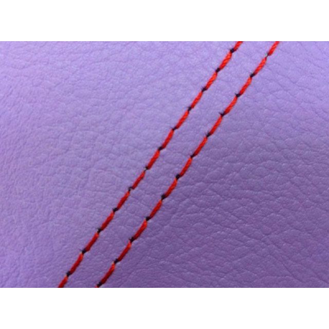 グロンドマン レッツ レッツ（CA1PA/給油口タンク中仕様） 国産シートカバー パープル タイプ 張替 仕様 赤ダブルステッチ Grondement