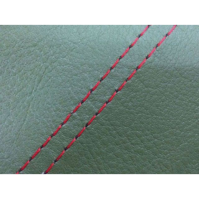 グロンドマン レッツ5 レッツ5 国産シートカバー ダークグリーン タイプ 張替 仕様 赤ダブルステッチ Grondement バイクの通販は