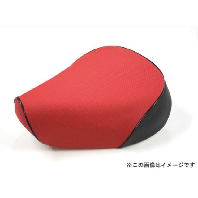 グロンドマン レッツII レッツII（CA1KA）外タンク 国産シートカバー エンボスレッド タイプ 張替 仕様 黒パイピング Grondement