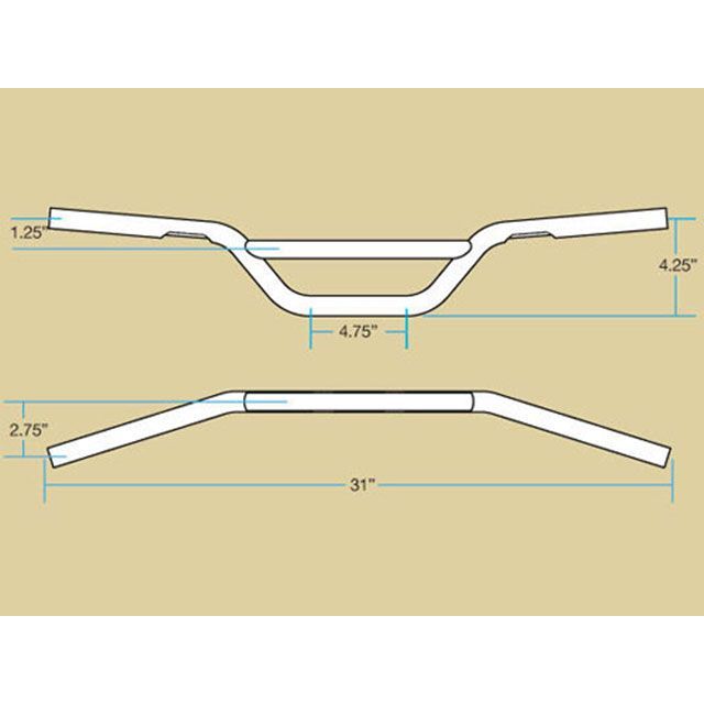 ビルトウェル ハーレー MOTOハンドル ヘコミ無し カラー クローム Biltwell バイクの通販は