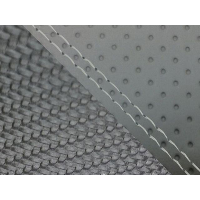 グロンドマン MT-09/FZ-09 MT-09/FZ-09 国産シートカバー エンボス灰＆カーボン黒 タイプ 張替 仕様 透明ダブルステッチ Gr…