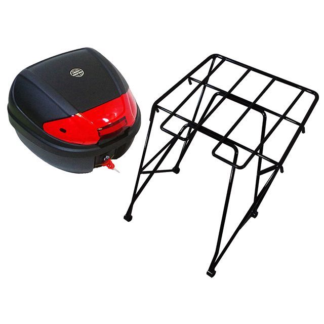 ワールドウォーク スポーツスター用キャンプツーリングキャリア リアボックスセット 容量 30リッター WW バイクの通販は