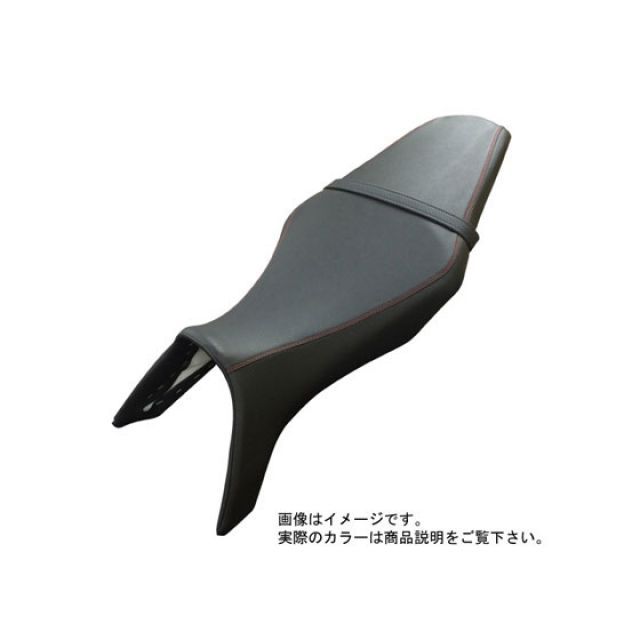 グロンドマン MT-09/FZ-09 MT-09/FZ-09 国産シートカバー エンボス灰＆ダークブラウン タイプ 張替 仕様 赤ステッチ Gron…