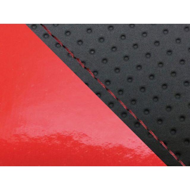 グロンドマン MT-09/FZ-09 MT-09/FZ-09 国産シートカバー エンボス黒＆エナメルレッド タイプ 張替 仕様 赤ステッチ Gron…