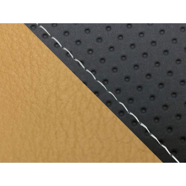グロンドマン MT-09/FZ-09 MT-09/FZ-09 国産シートカバー エンボス黒＆黄土色 タイプ 張替 仕様 透明ステッチ Grondem…