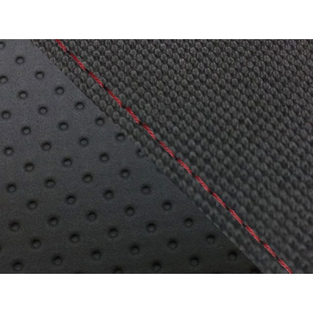 グロンドマン MT-09/FZ-09 MT-09/FZ-09 国産シートカバー スベラーヌ黒＆エンボス黒 タイプ 張替 仕様 赤ステッチ Grond…