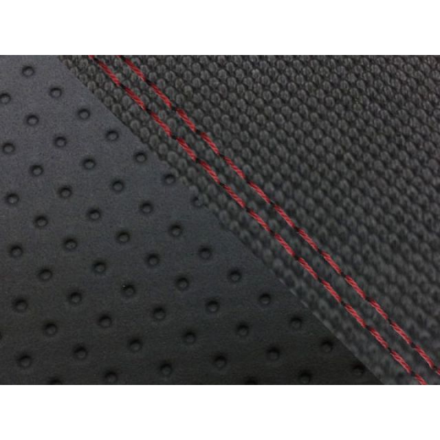 グロンドマン MT-09/FZ-09 MT-09/FZ-09 国産シートカバー スベラーヌ黒＆エンボス黒 タイプ 張替 仕様 赤ダブルステッチ Gr…