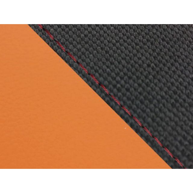 グロンドマン MT-09/FZ-09 MT-09/FZ-09 国産シートカバー スベラーヌ黒＆オレンジ タイプ 張替 仕様 赤ステッチ Gronde…