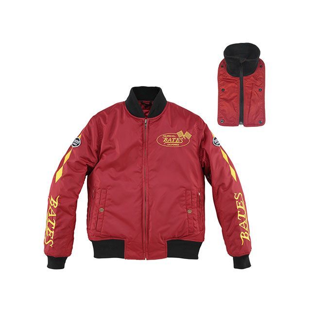 ベイツ BJL-N1772S 防風ナイロンジャケット 中綿入り レディース（レッド） サイズ レディースM BATES バイク