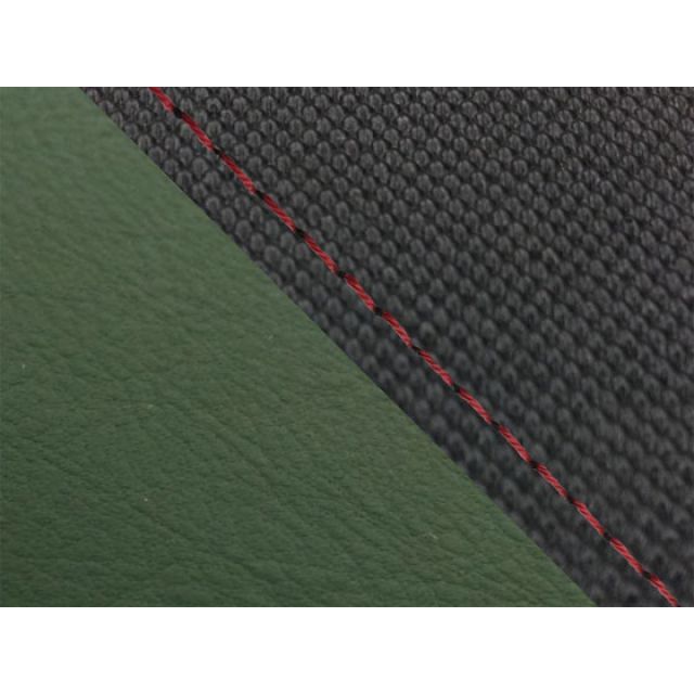 グロンドマン MT-09/FZ-09 MT-09/FZ-09 国産シートカバー スベラーヌ黒＆ダークグリーン タイプ 張替 仕様 赤ステッチ Gro…