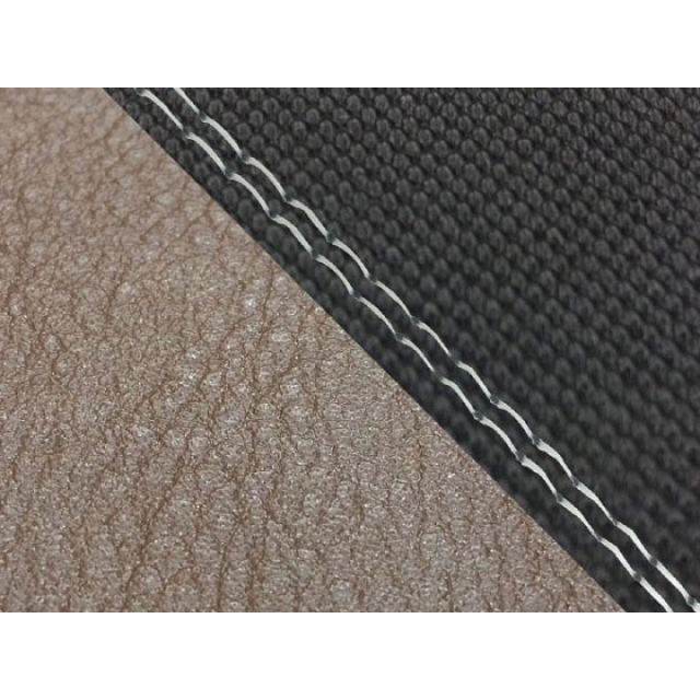 グロンドマン MT-09/FZ-09 MT-09/FZ-09 国産シートカバー スベラーヌ黒＆ダークブラウン タイプ 張替 仕様 透明ダブルステッチ…